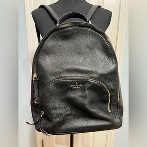 KATE SPADE Jackson Pebbled Leather Black Medium Backpack